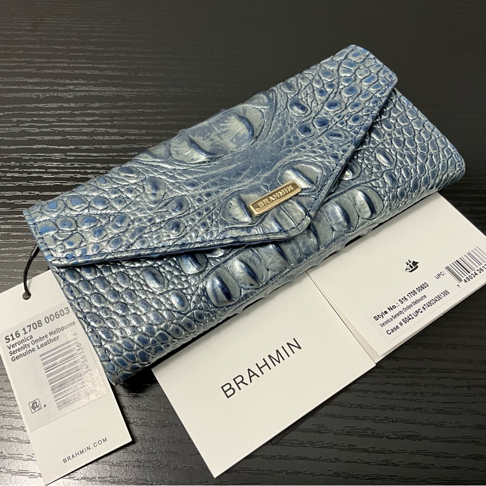 Brahmin Veronica SERENITY MELBOURNE Genuine Leather Envelope Wallet NWT